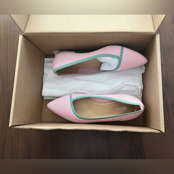 NIB - Vionic Dahlia Women’s Point Toes Flats  - Pink / Green - Size 7.5 - Picture 3 of 7